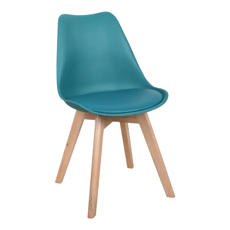 Scaun Gaston, Gri deschis Natural, 58x47x85 cm - Albastru
