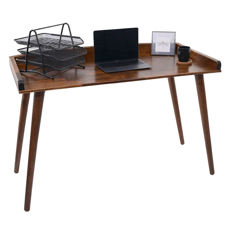 Birou Brady din lemn de pin Natural de nuc, 119x59x75 cm - Nuc