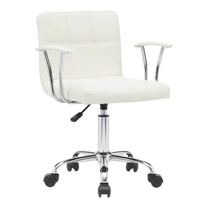 Scaun birou Buleco pu, alb, 56x46x74-86 cm - Alb