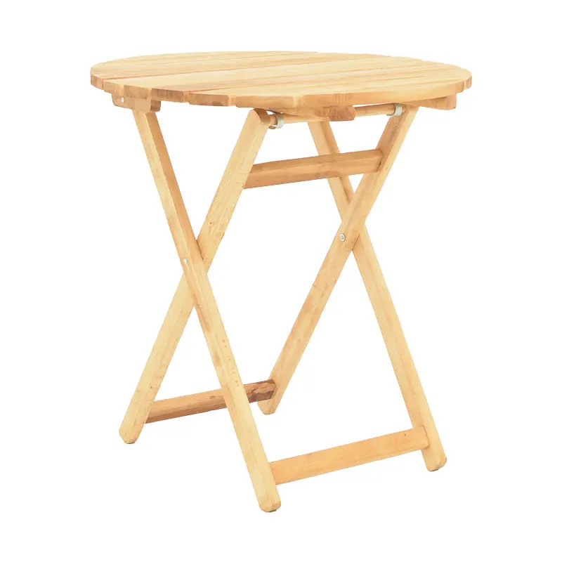 Masa de gradina Letna din lemn de fag solid, Natural, 70x70x75 cm - Natur