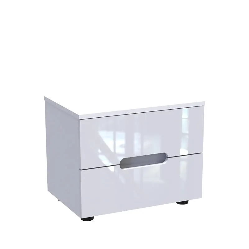 Noptiera Afina mdf Alb, lucios, 50x35x41 cm - Natur
