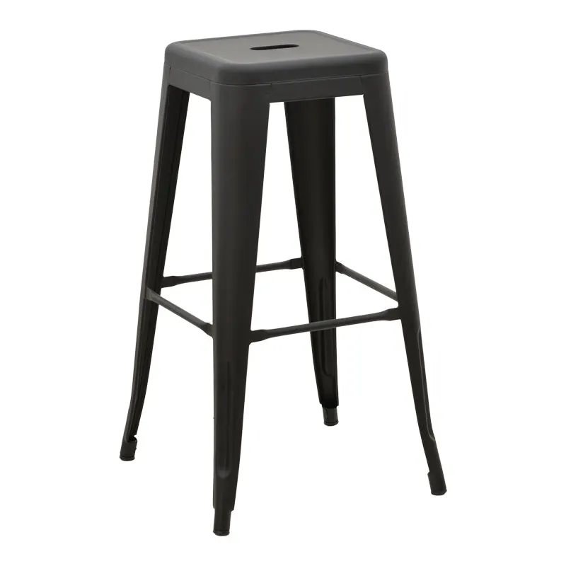 Scaun de bar Utopia metal, Diverse culori, 42x42x76 cm - Negru