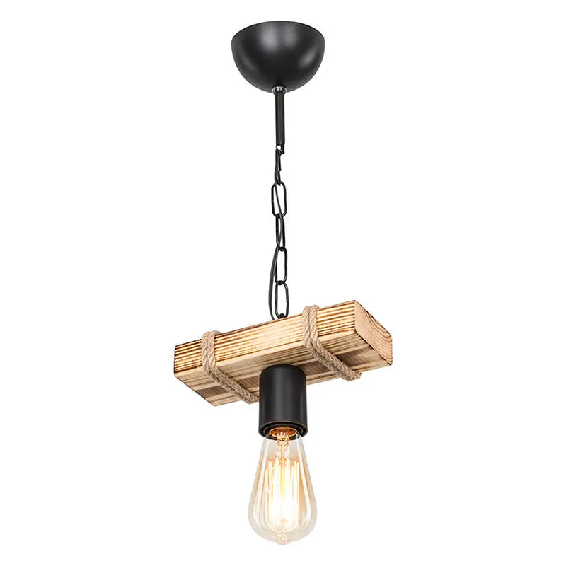Lustra PWL-1027 metal, negru-Natural, 20x10x43 cm - Natur