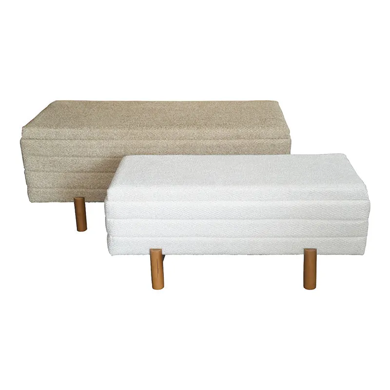 Set 2 tabureti cu spatiu depozitare Cindy, Bej, 110x50x49 cm - Bej