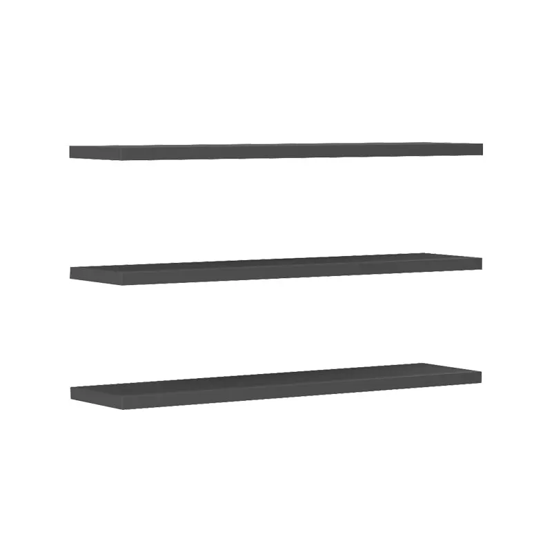 Set 3 rafturi de perete Divar, Diverse culori, 60x14 cm - Gri