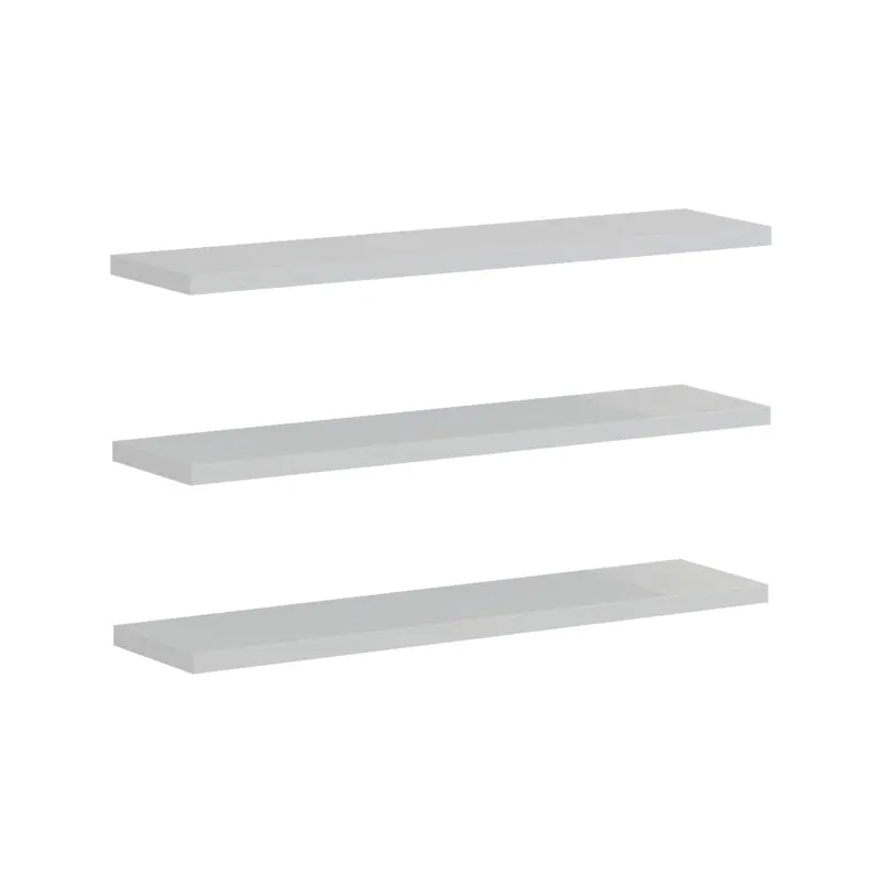 Set 3 rafturi de perete Divar, Diverse culori, 60x14 cm - Alb