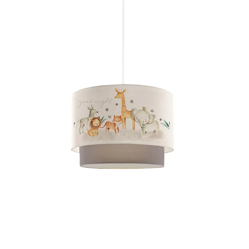 Lustra pentru copii PWL-1097, PVC, D30x20 cm - Alb-Gri-Portocaliu
