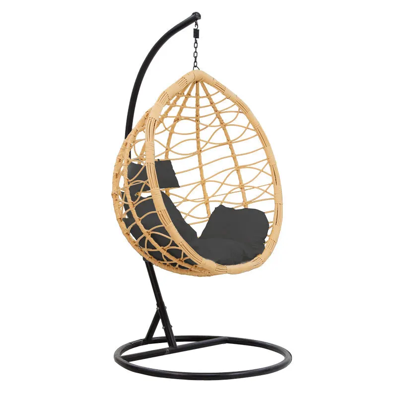 Balansoar Hudson, Metal si PP, 109x119x195 cm - Negru