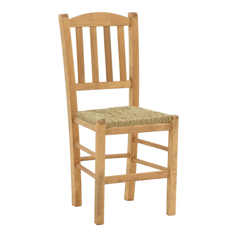 Scaun cafenea cu covoraș Dmnir-Charchie lemn masiv de fag lustruit, nuc, 41x42x92 cm - Natur