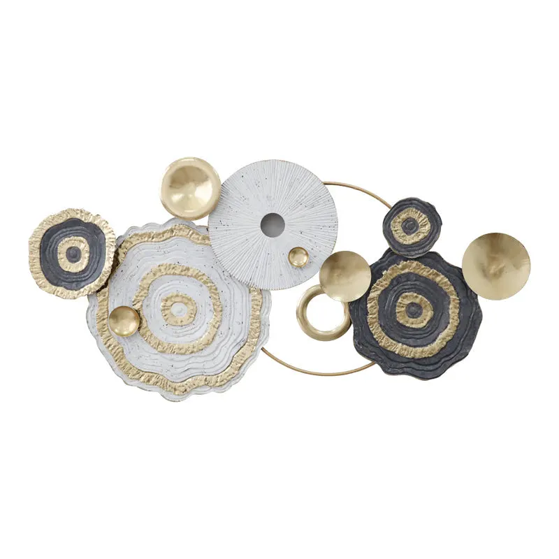Decoratiune perete din metal Melin, Auriu, 127x63x6 cm - Auriu