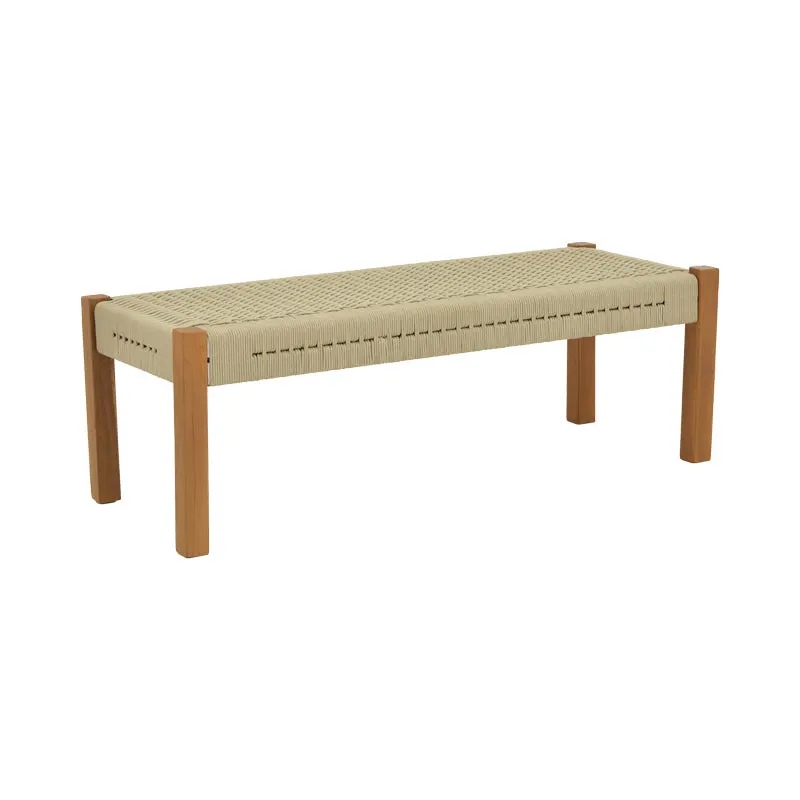 Bancuta de gradina Uma Boho, Natural - Negru, 120x45x40 cm - Natur