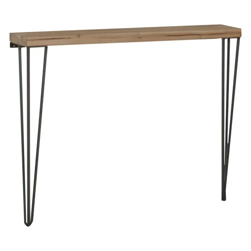 Consolă Tetty, negru-negru, 90x14x75 cm - Negru