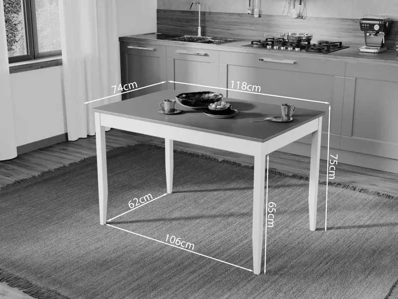 Set Masa Grand Gri + 6 Scaune Grand Gri Deschis — imaginea 3