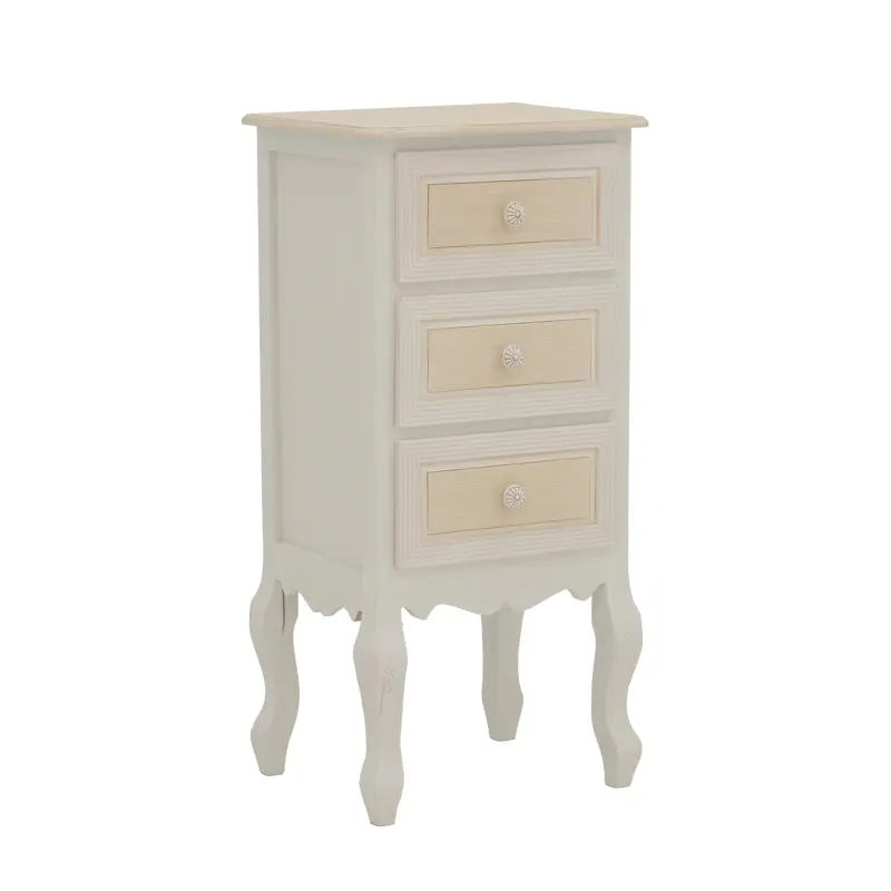 Noptiera inalta Joliene, Alb, 40x34x82 cm - Alb