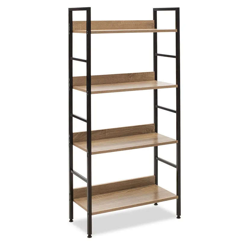 Biblioteca Ramon, negru Natural, 60x28x126 cm - Stejar