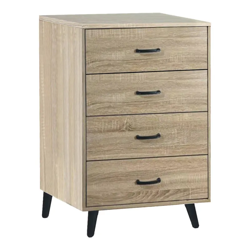 Comoda Adrenile, Natural metal, negru, 80x40x84 cm - Stejar