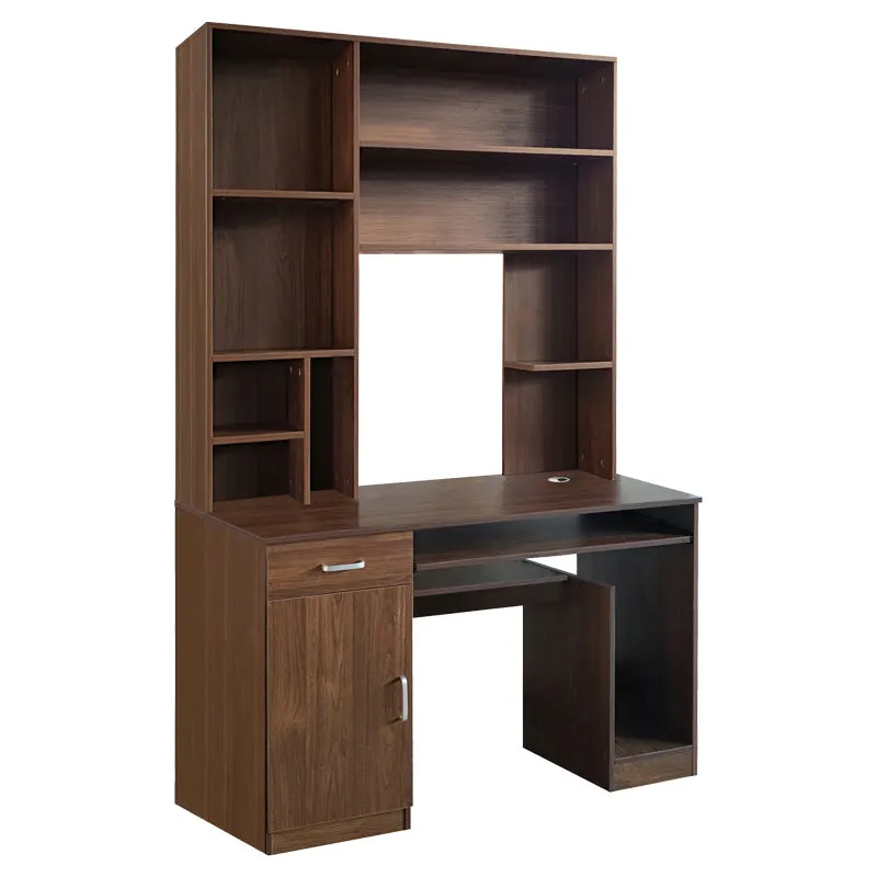 Birou cu biblioteca Novelty, Nuc - Stejar, 120x55x182 cm - Nuc