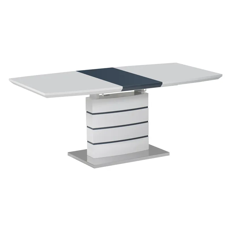 Masa extensibila Darsile, MDF, gri antracit, 140x90x76 cm - Gri
