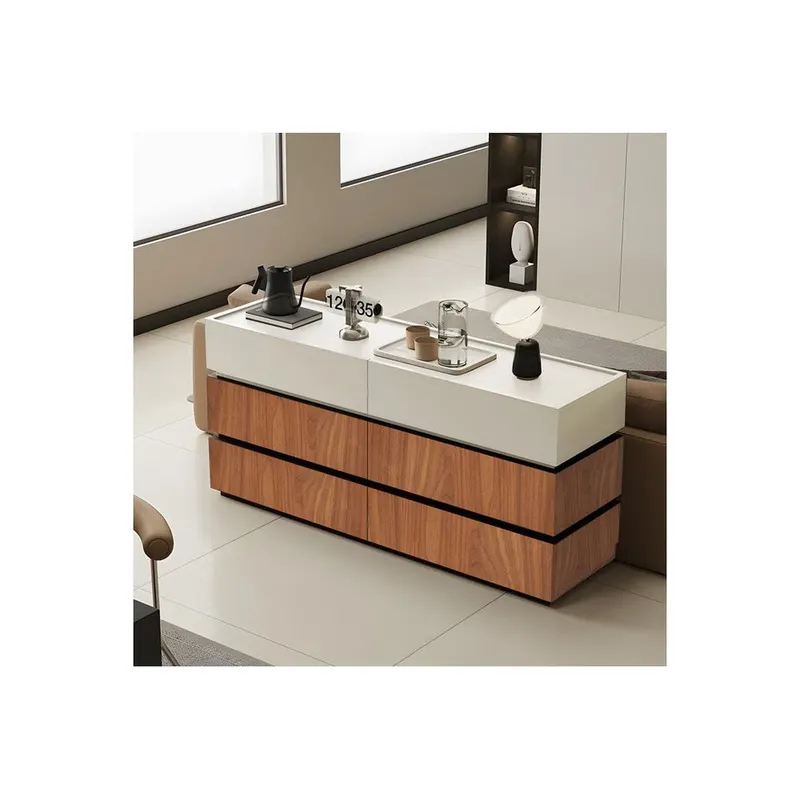 Comoda Sonlen, MDF si melamina, 120x40x72 cm - Nuc