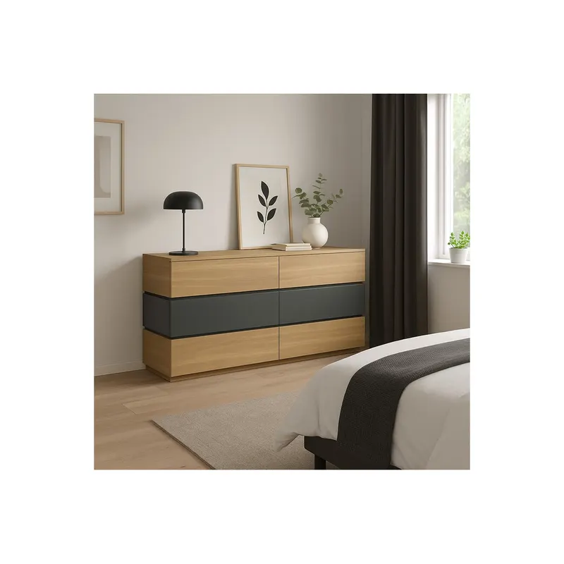 Comoda Sonlen, MDF si melamina, 120x40x72 cm - Sonoma