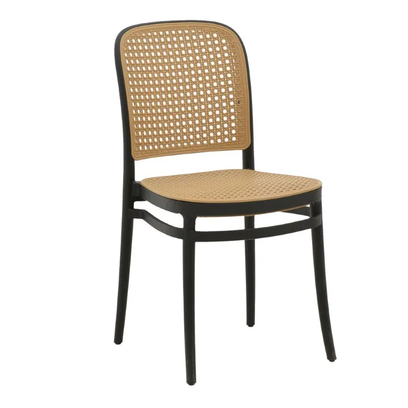 Scaun Nereus, Alb - Negru, 45x43x84 cm - Negru