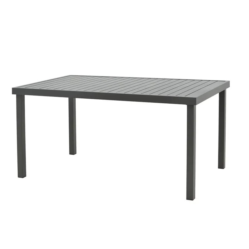 Masa Kliton din aluminiu, Gri inchis, 150x80x74 cm - Gri Inchis