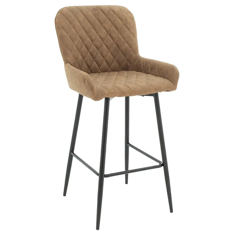 Scaun de bar Delicacy, Gri - maro antic, 49x49x98 cm - Maro