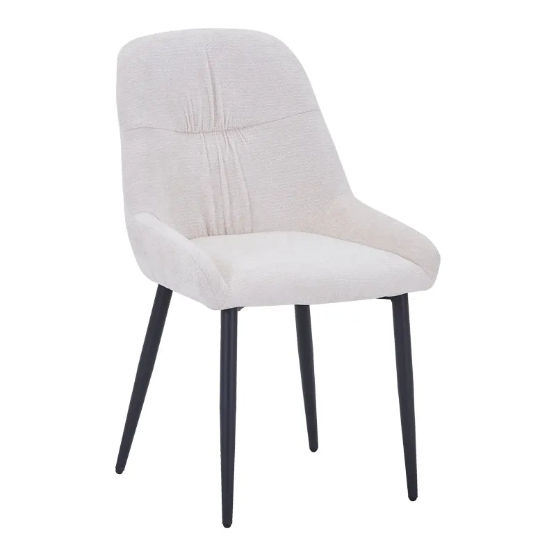 Scaun Larissia, Stofa, 53x59x89 cm - Alb
