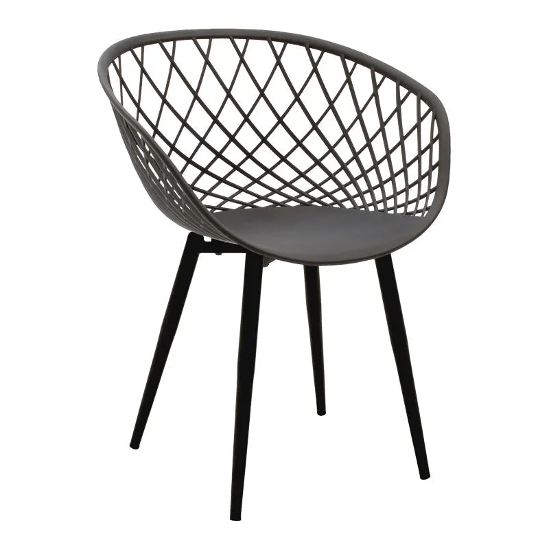 Scaun Ezra, picioare negre, 63x56x82 cm - Antracit
