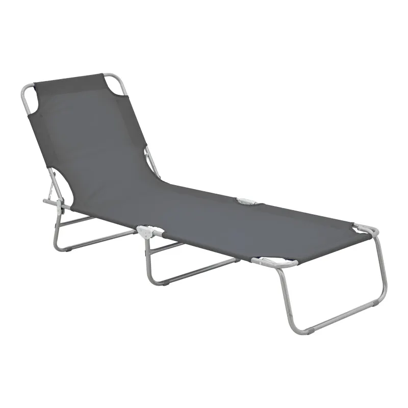 Șezlong Pasein, Silver-Antracit, 55x185x24 cm - Silver-Antracit