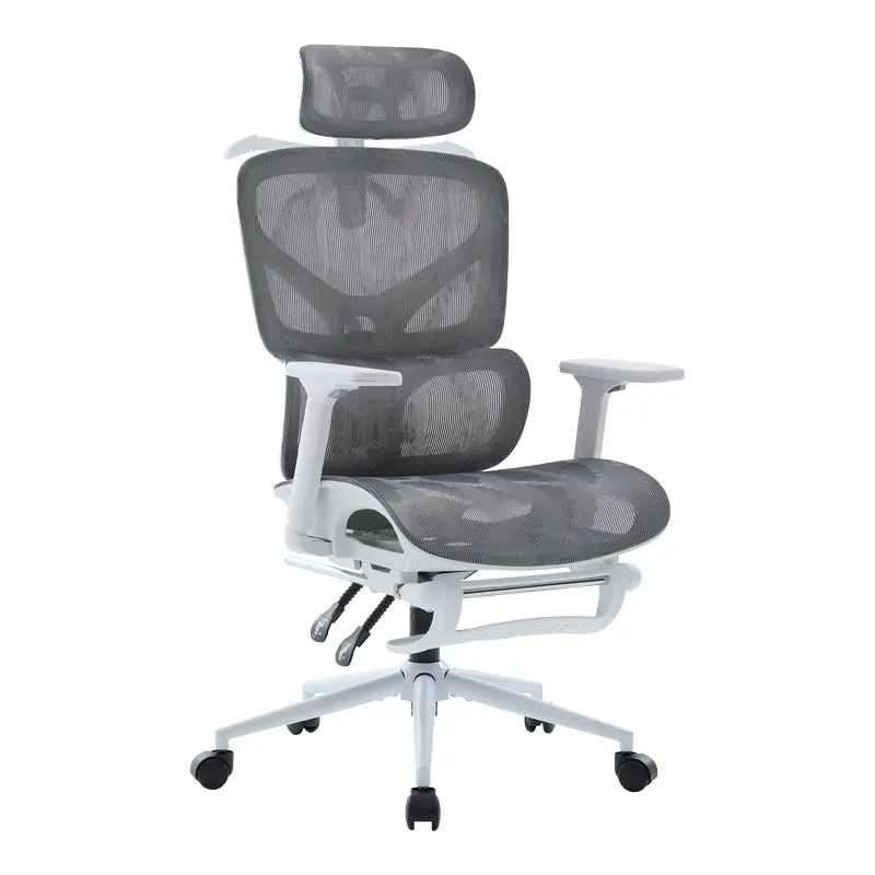 Scaun de birou directorial Vigo, 52x70x124 cm - Gri-Alb