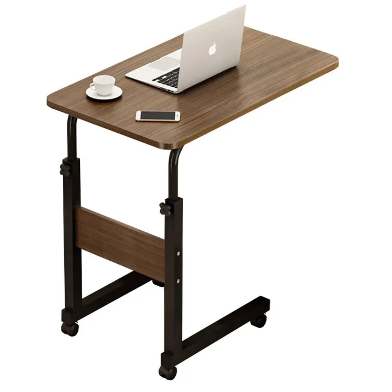 Masuta Cafea Laterala MDF, C shape, Natural - Nuc, 60x85x40 cm - Nuc