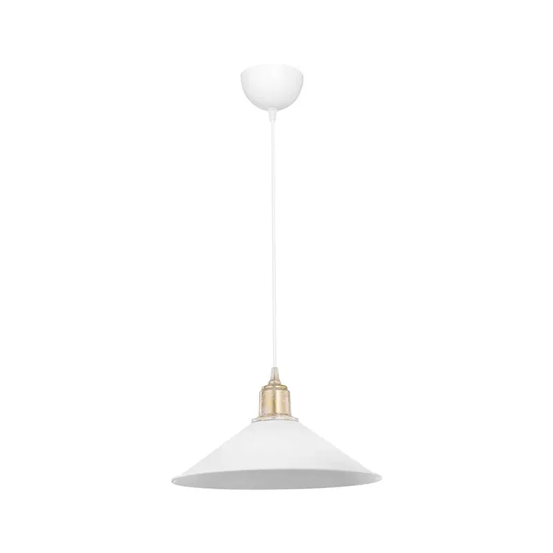 Lustra PWL-0964, Alb - Cupru, D30x62 cm - Alb