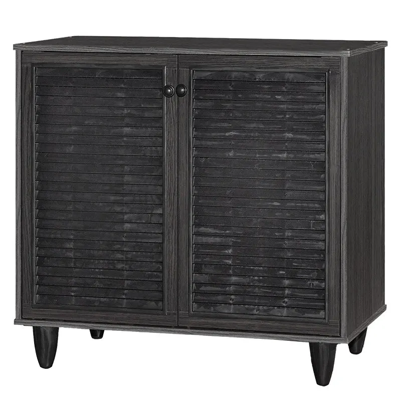 Dulap pantofi Ronan, 71x35x66 cm - Negru