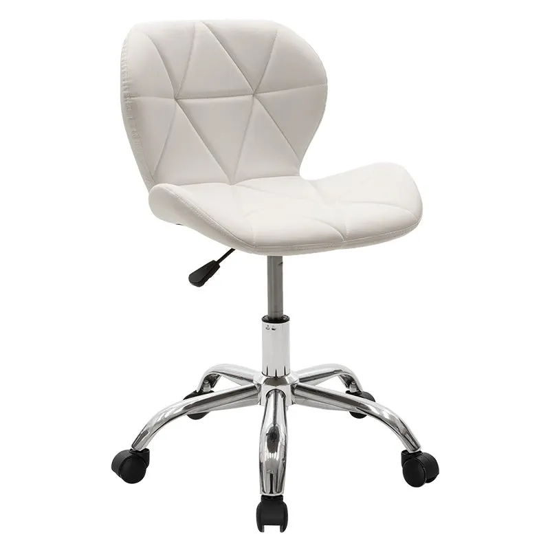 Scaun birou Frea II PU, 47x52x82 cm - Alb