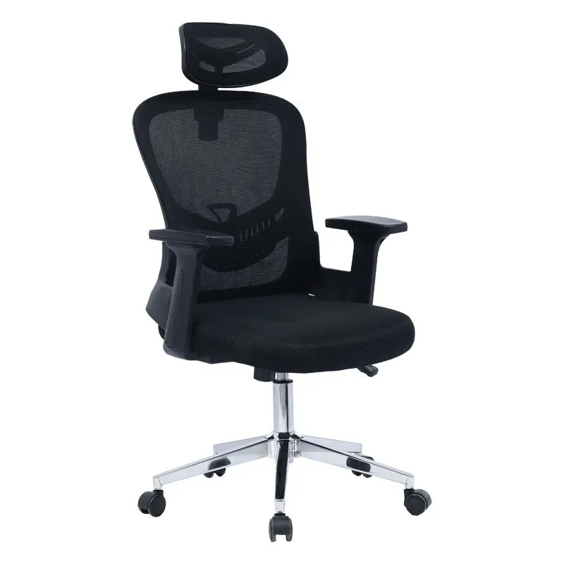 Scaun de birou manager Ignatius mesh, Gri - Negru, 110-120x65x45 cm - Negru