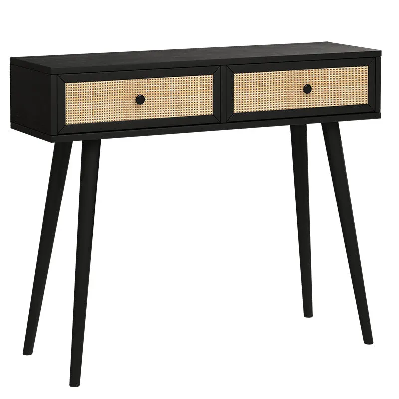 Consolă Oslo, Sonoma - Negru, 100x29x81 cm - Negru