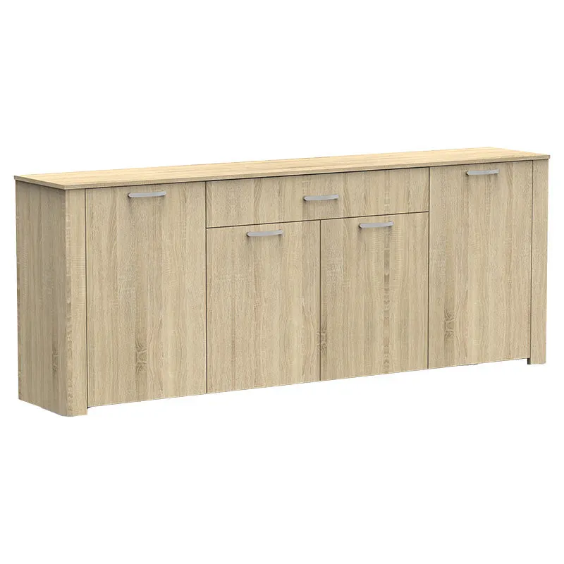 Comoda Kinley, sonoma - negru, 210x40x82 cm - Sonoma
