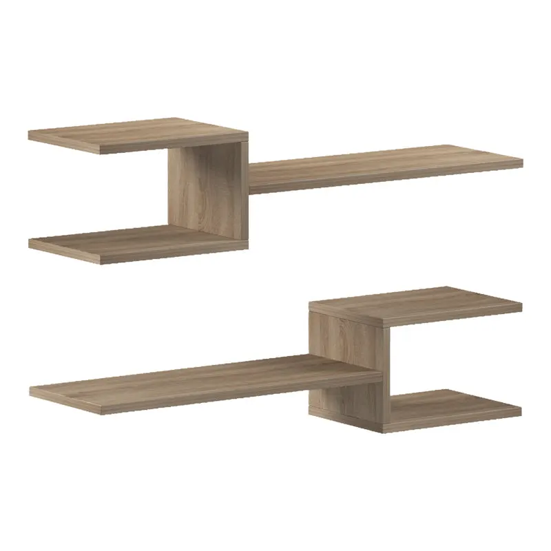 Set 2 rafturi de perete Sumpa, 65x20x18 cm - Sonoma