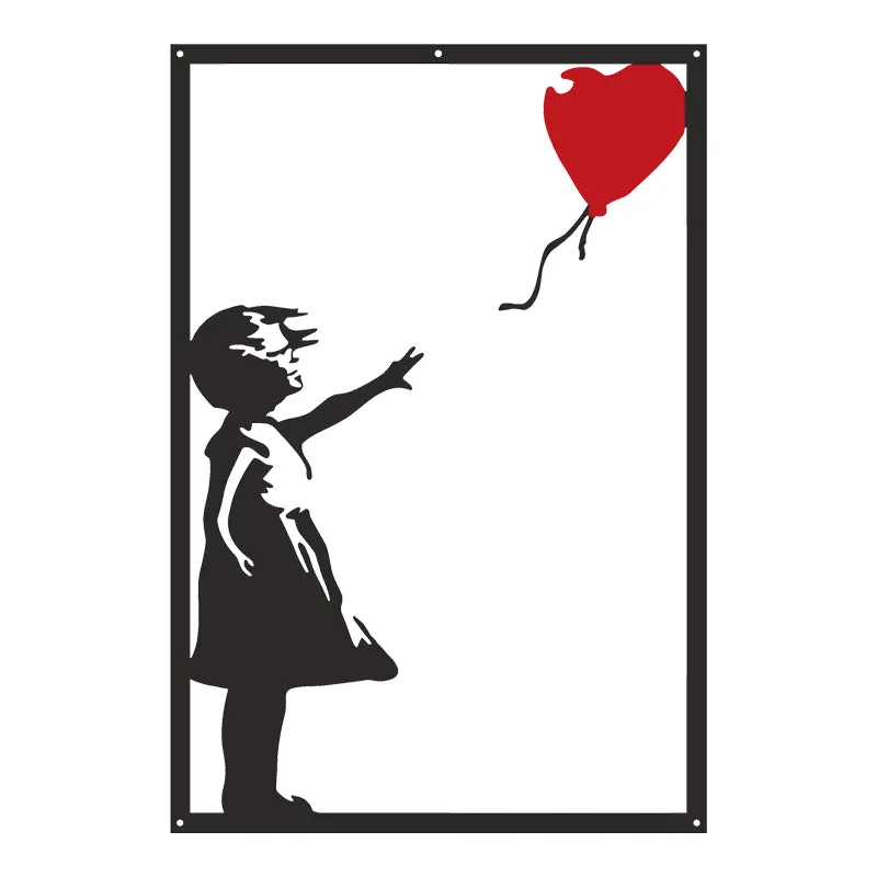 Decorațiune metal Wall deco Balezo negru metal, 35x50 cm - Negru