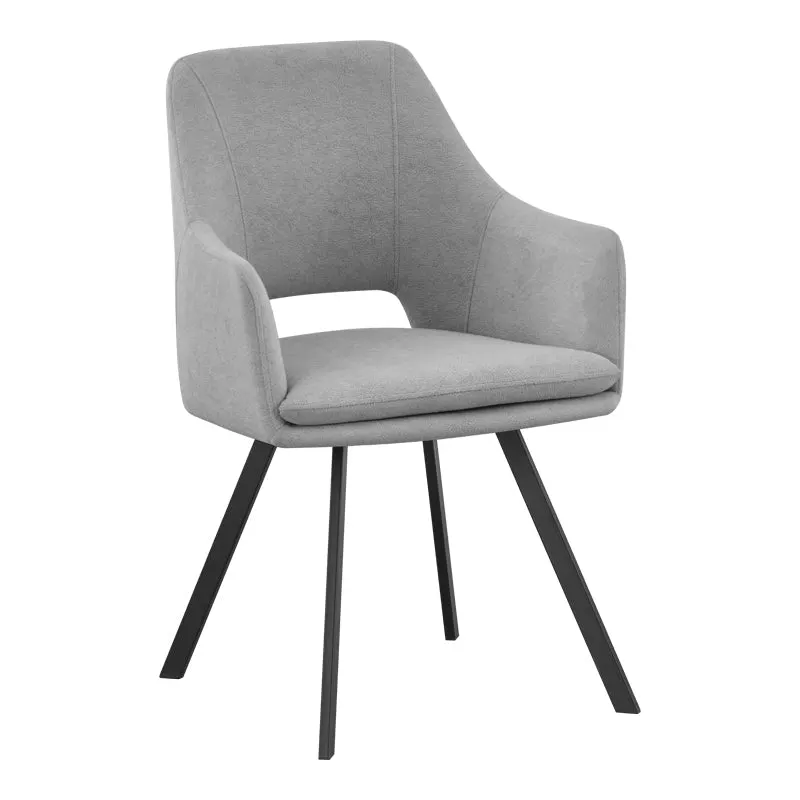 Scaun Nordo armchair, 56x58x85 cm - Negru-Gri