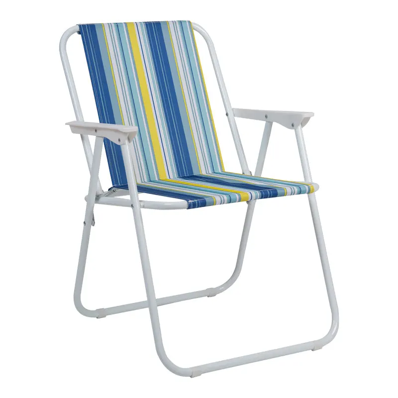 Scaun camping Jette, metal si tesatura, 53x56x73 cm - Albastru