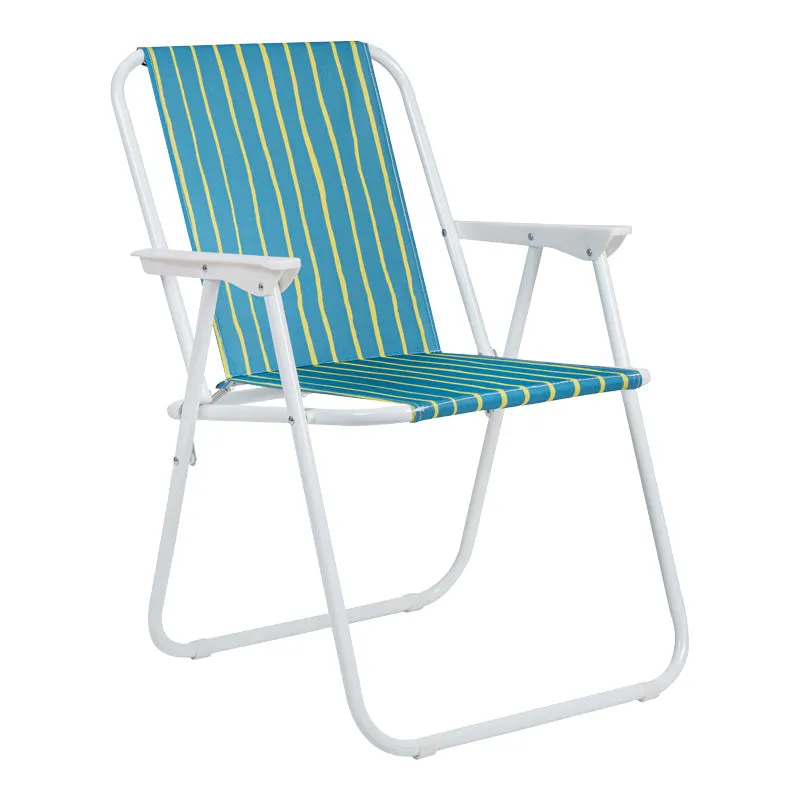Scaun camping Jette, metal si tesatura, 53x56x73 cm - Galben