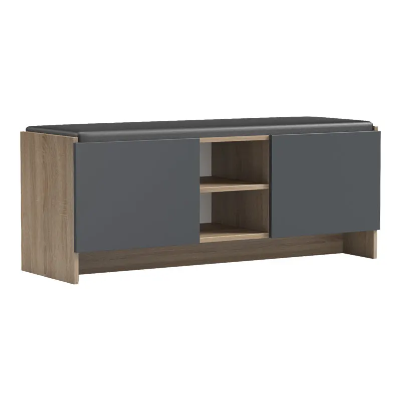 Pantofar cu banca Zulla, 110x37x43 cm - Sonoma-Antracit