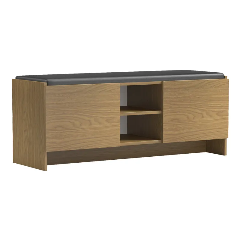 Pantofar cu banca Zulla, 110x37x43 cm - Nuc deschis