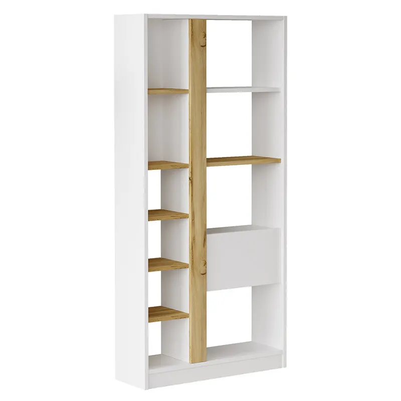 Biblioteca Alive, Alb, 75x25x160 cm - Alb