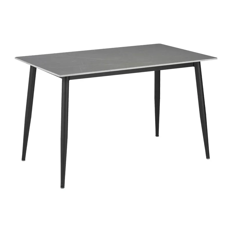 Masa Gustas, marmura, neagra, 140x80x75 cm - Gri