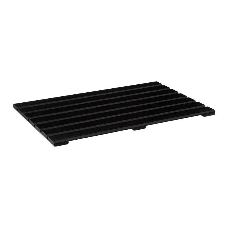 Covoraș de baie Bambou, Negru - Natural, 53x36 cm - Negru