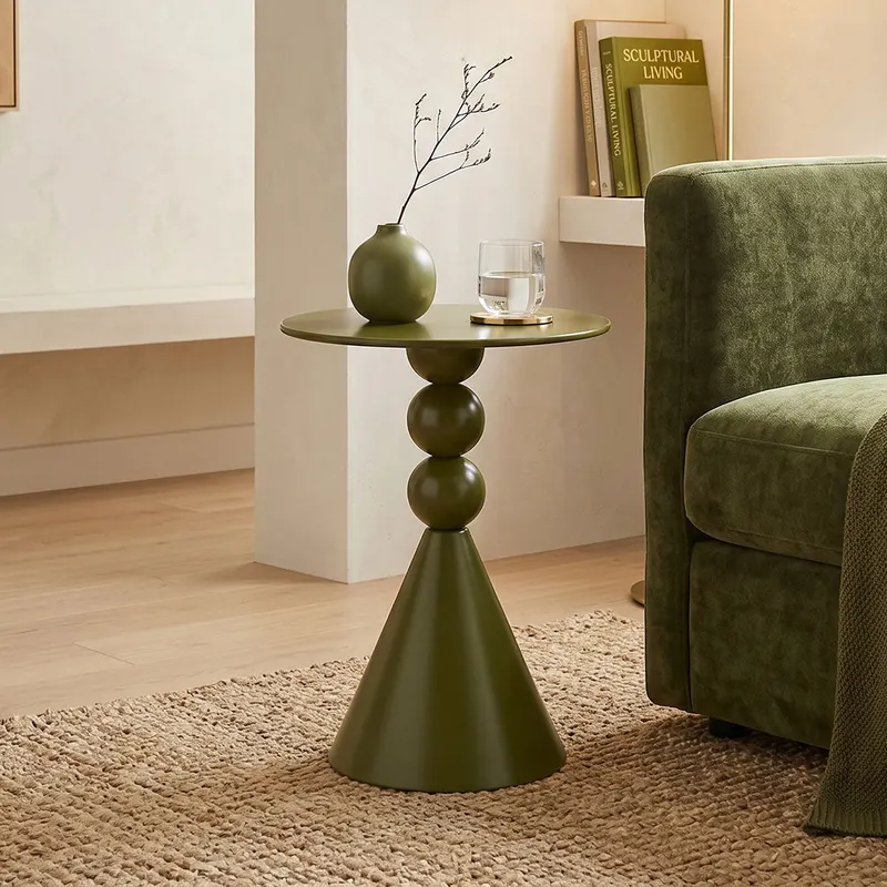 Măsuță auxiliară cu funcție de depozitare Bilane, Metal, Diverse culori, 39x60 cm - Verde