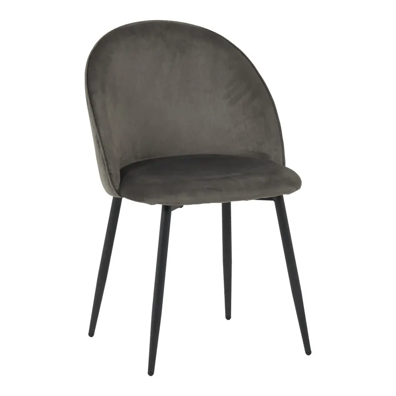 Scaun cu funcție confort Perch, Velur, Negru, 50x43x82 cm - Negru